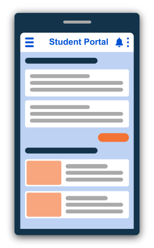 student portal wireframe image